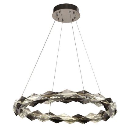 LED Krystalpendel dæmpbar LED/40W/230V 3000-6500K skinnende krom + fjernbetjening
