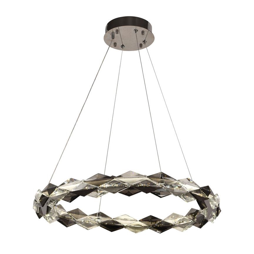 LED Krystalpendel dæmpbar LED/40W/230V 3000-6500K skinnende krom + fjernbetjening