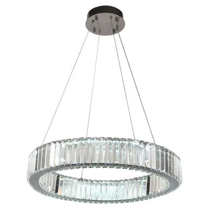 LED Krystalpendel dæmpbar LED/40W/230V 3000-6500K skinnende krom + fjernbetjening