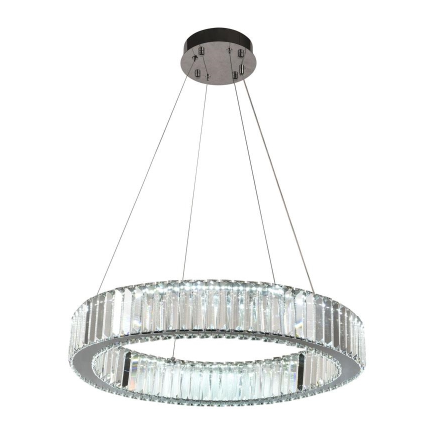 LED Krystalpendel dæmpbar LED/40W/230V 3000-6500K skinnende krom + fjernbetjening