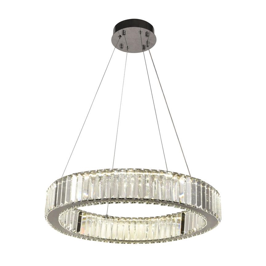 LED Krystalpendel dæmpbar LED/40W/230V 3000-6500K skinnende krom + fjernbetjening