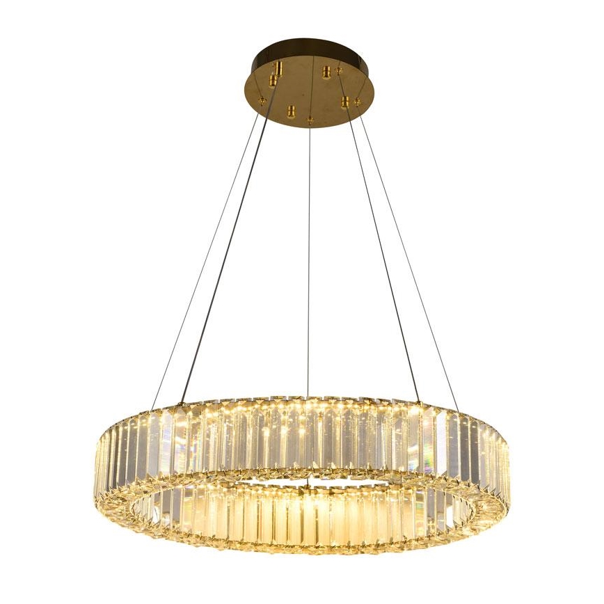 LED krystalpendel dæmpbar LED/40W/230V 3000-6500K krom/guldfarvet + fjernbetjening