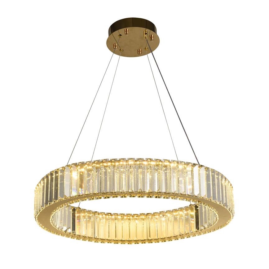 LED krystalpendel dæmpbar LED/40W/230V 3000-6500K krom/guldfarvet + fjernbetjening