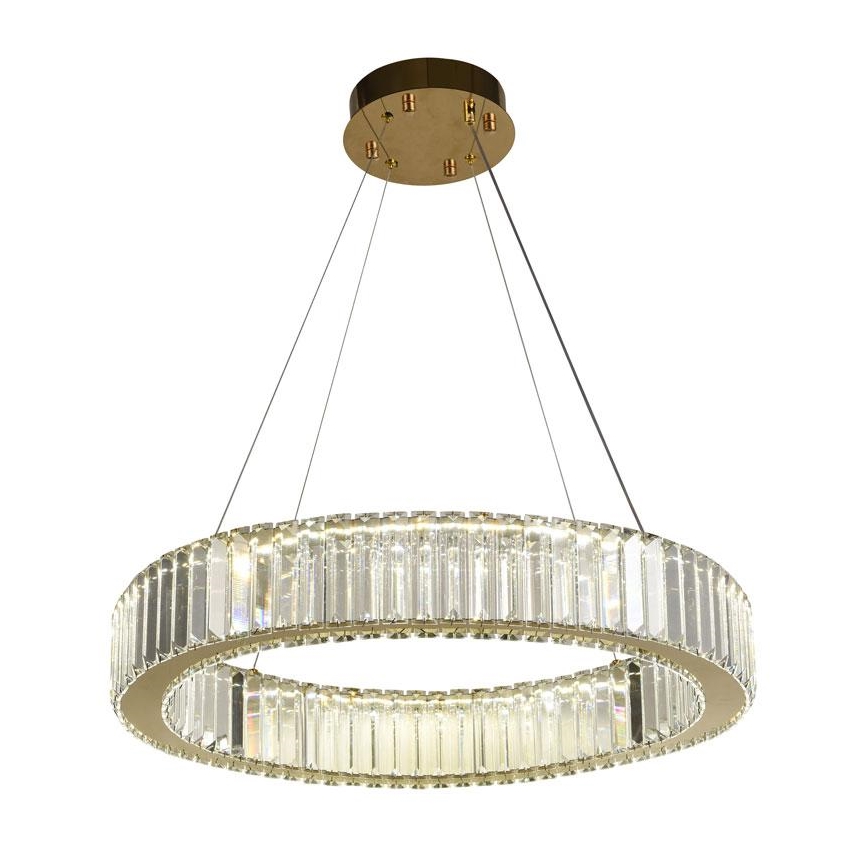 LED krystalpendel dæmpbar LED/40W/230V 3000-6500K krom/guldfarvet + fjernbetjening