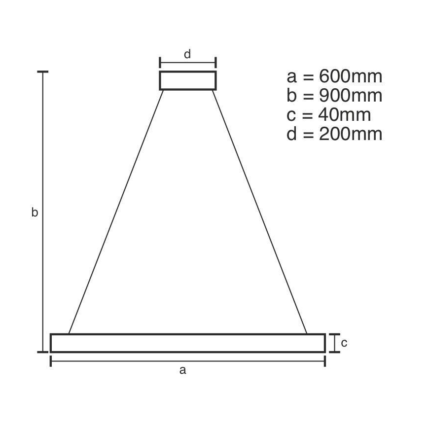 LED pendel dæmpbar LED/42W/230V 3000-6500K diameter 60 cm + fjernbetjening