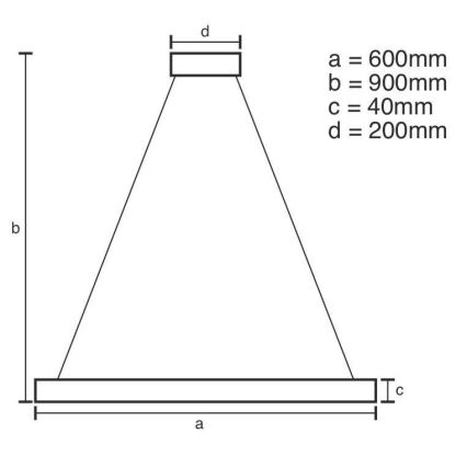 LED pendel dæmpbar LED/42W/230V 3000-6500K diameter 60 cm + fjernbetjening