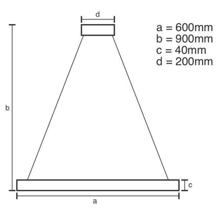 LED pendel dæmpbar LED/42W/230V 3000-6500K + fjernbetjening