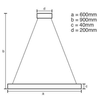 LED pendel dæmpbar LED/42W/230V 3000-6500K + fjernbetjening