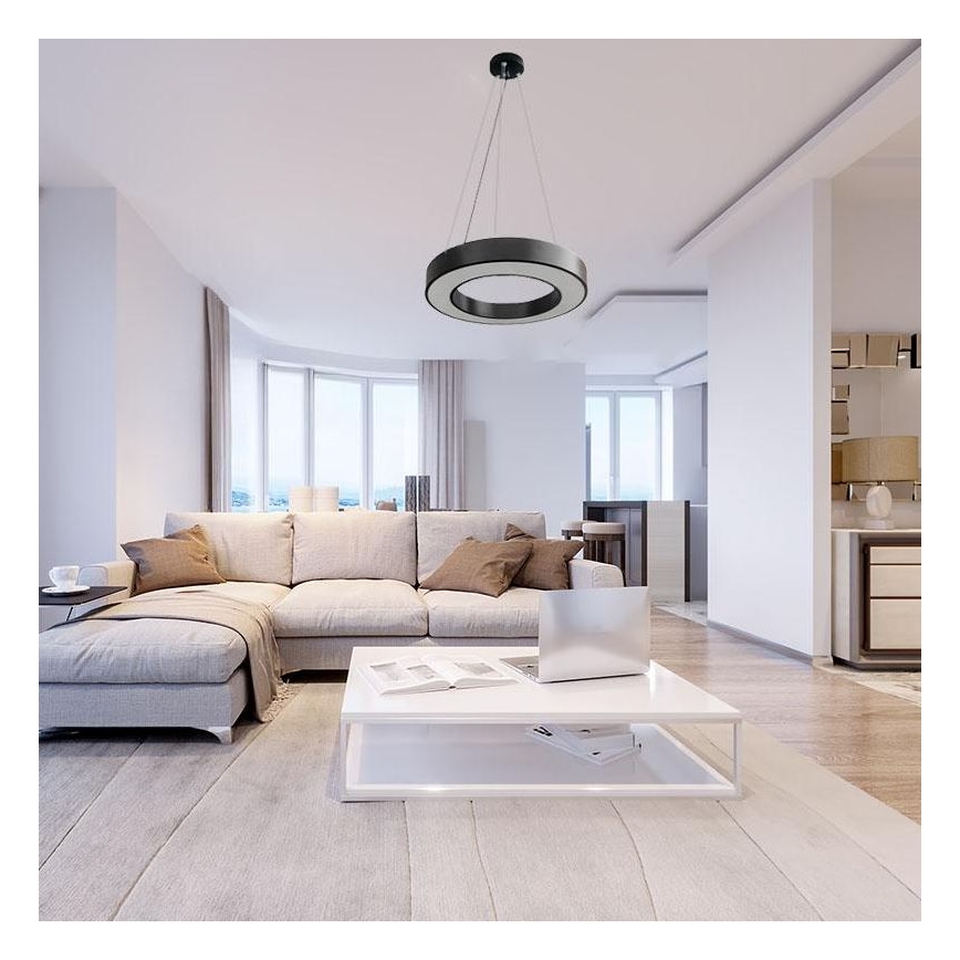 LED pendel dæmpbar LED/45W/230V 3000-6500K sort + fjernbetjening