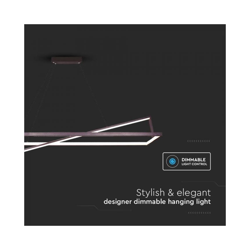 LED pendel dæmpbar LED/45W/230V 3000K 114 cm sort
