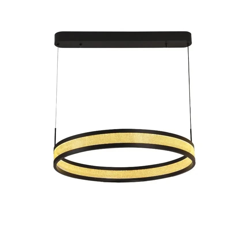 LED pendel dæmpbar LED/45W/230V 3000-6500K diameter 60 cm sort + fjernbetjening
