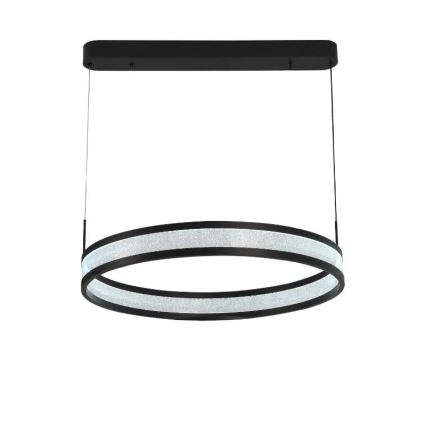 LED pendel dæmpbar LED/45W/230V 3000-6500K diameter 60 cm sort + fjernbetjening