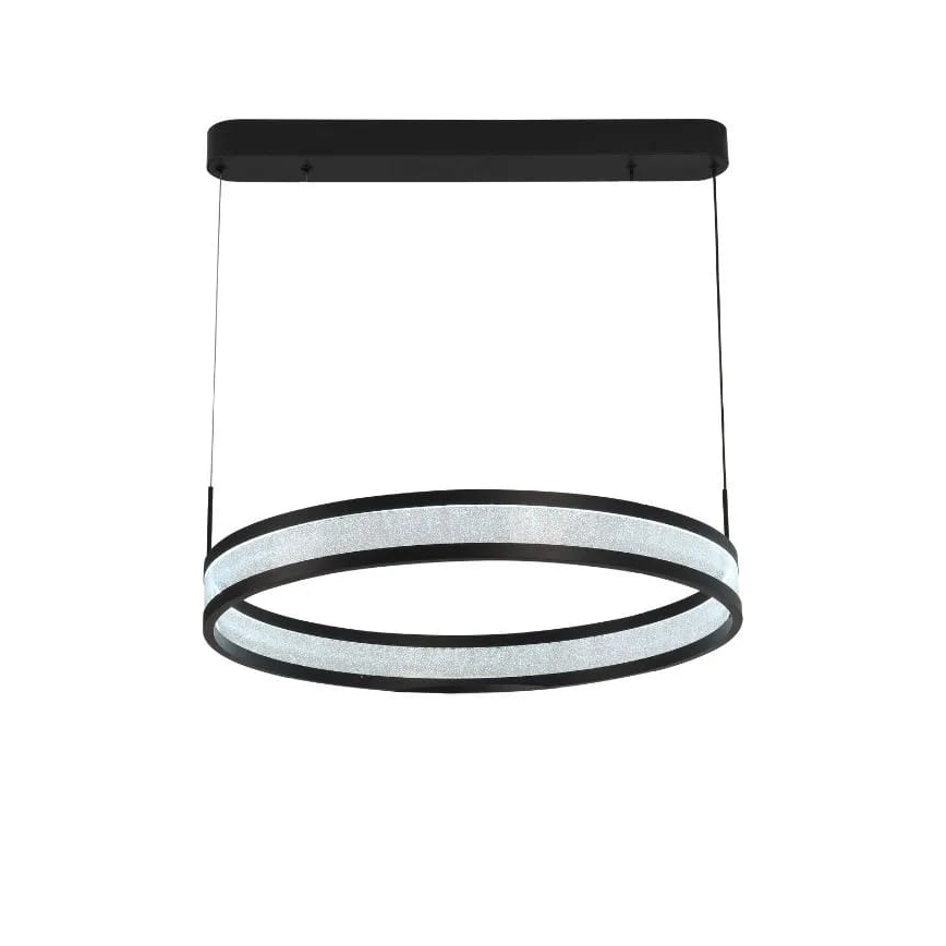 LED pendel dæmpbar LED/45W/230V 3000-6500K diameter 60 cm sort + fjernbetjening
