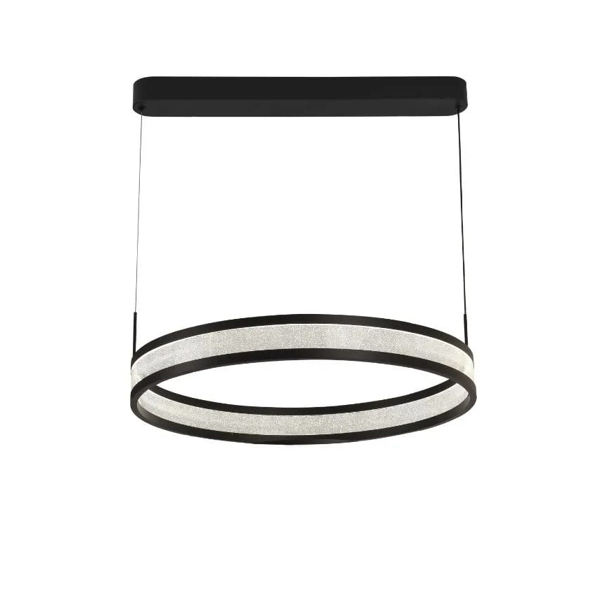 LED pendel dæmpbar LED/45W/230V 3000-6500K diameter 60 cm sort + fjernbetjening
