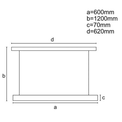 LED pendel dæmpbar LED/45W/230V 3000-6500K diameter 60 cm sort + fjernbetjening