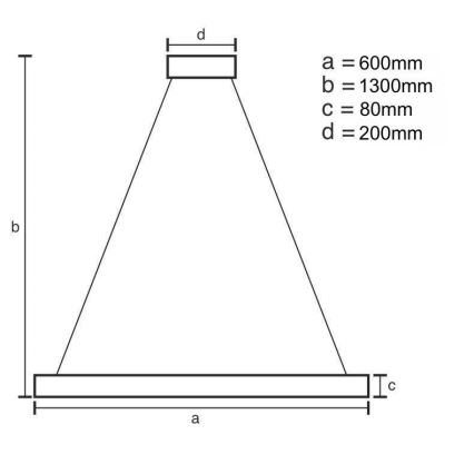 LED pendel dæmpbar LED/50W/230V 3000-6500K + fjernbetjening