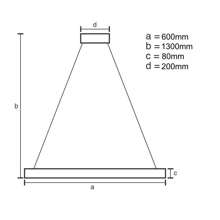 LED pendel dæmpbar LED/50W/230V 3000-6500K + fjernbetjening