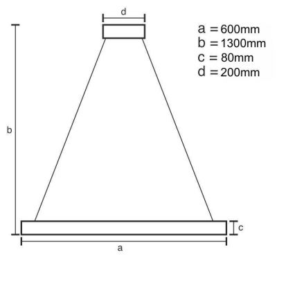 LED pendel dæmpbar LED/50W/230V 3000-6500K + fjernbetjening