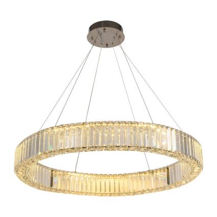 LED Krystalpendel dæmpbar LED/50W/230V 3000-6500K skinnende krom + fjernbetjening