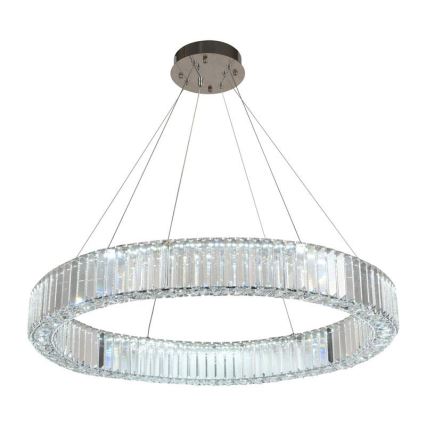 LED Krystalpendel dæmpbar LED/50W/230V 3000-6500K skinnende krom + fjernbetjening