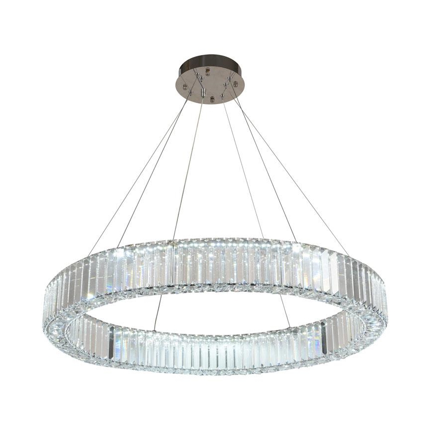 LED Krystalpendel dæmpbar LED/50W/230V 3000-6500K skinnende krom + fjernbetjening