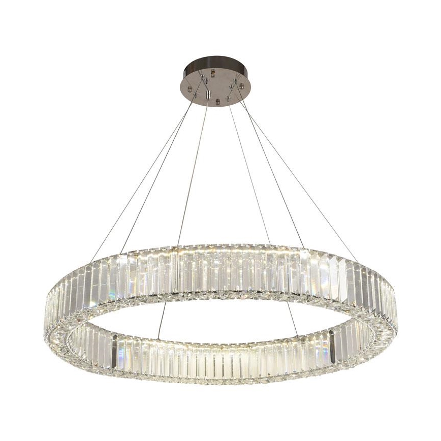 LED Krystalpendel dæmpbar LED/50W/230V 3000-6500K skinnende krom + fjernbetjening