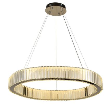 LED Krystalpendel dæmpbar LED/50W/230V 3000-6500K skinnende krom + fjernbetjening