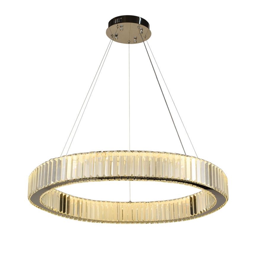 LED Krystalpendel dæmpbar LED/50W/230V 3000-6500K skinnende krom + fjernbetjening