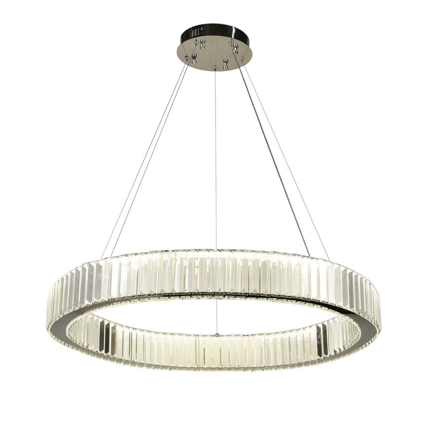 LED Krystalpendel dæmpbar LED/50W/230V 3000-6500K skinnende krom + fjernbetjening