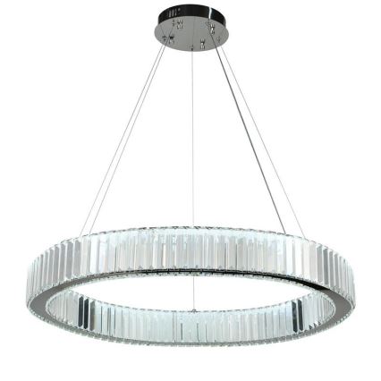 LED Krystalpendel dæmpbar LED/50W/230V 3000-6500K skinnende krom + fjernbetjening