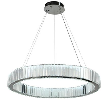 LED krystalpendel dæmpbar LED/50W/230V 3000-6500K krom + fjernbetjening