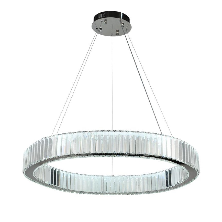 LED Krystalpendel dæmpbar LED/50W/230V 3000-6500K skinnende krom + fjernbetjening