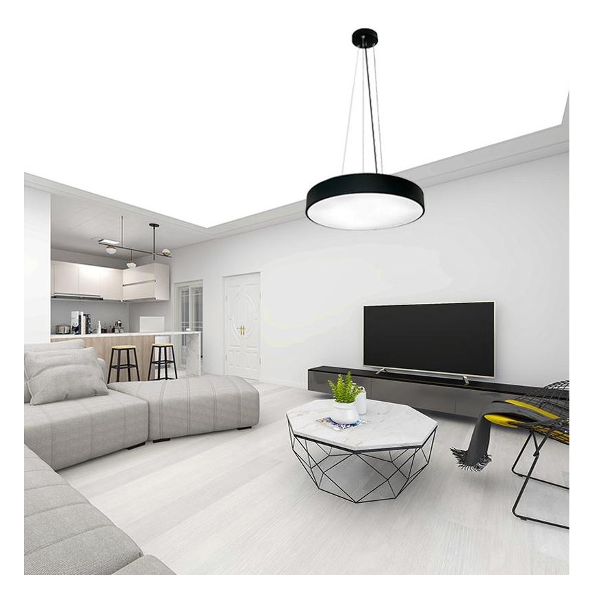 LED pendel dæmpbar LED/50W/230V 3000-6500K sort + fjernbetjening