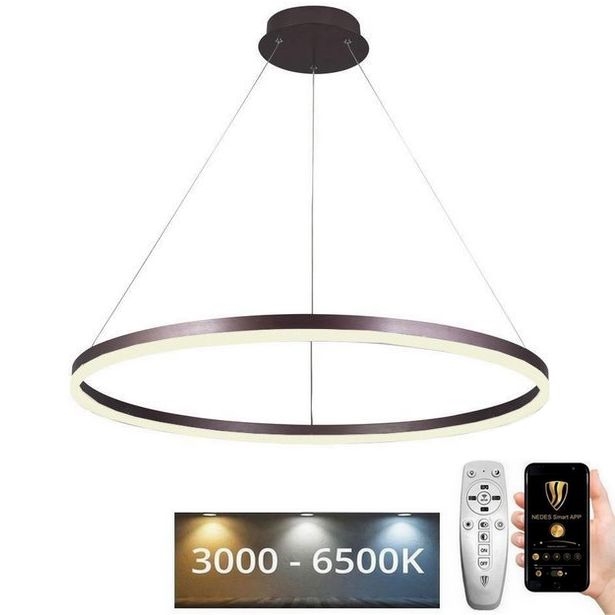 LED pendel dæmpbar LED/55W/230V 3000-6500K diameter 80 cm + fjernbetjening