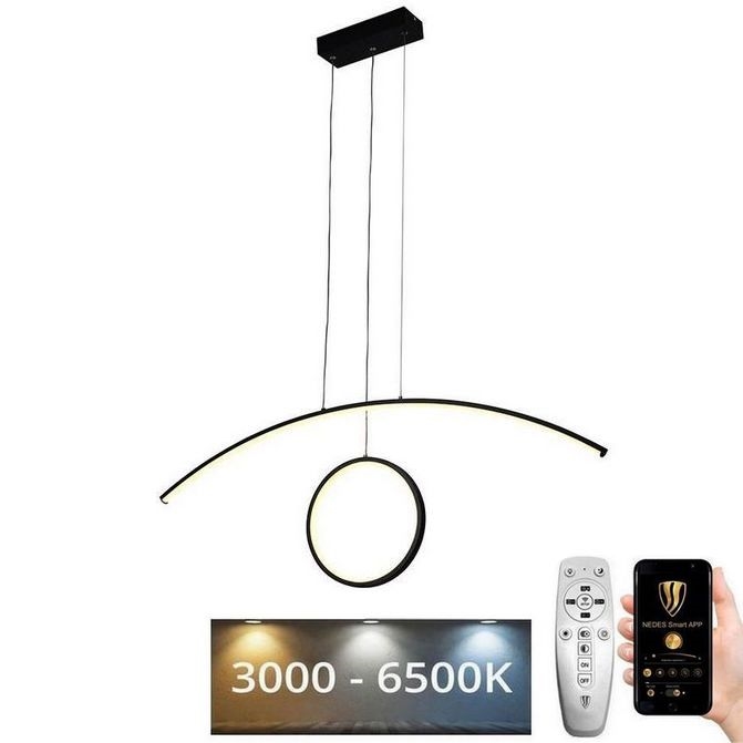 LED pendel dæmpbar LED/55W/230V 3000-6500K + fjernbetjening