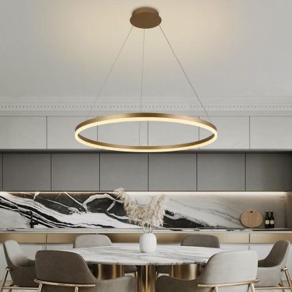 LED pendel dæmpbar LED/55W/230V 3000-6500K diameter 80 cm + fjernbetjening