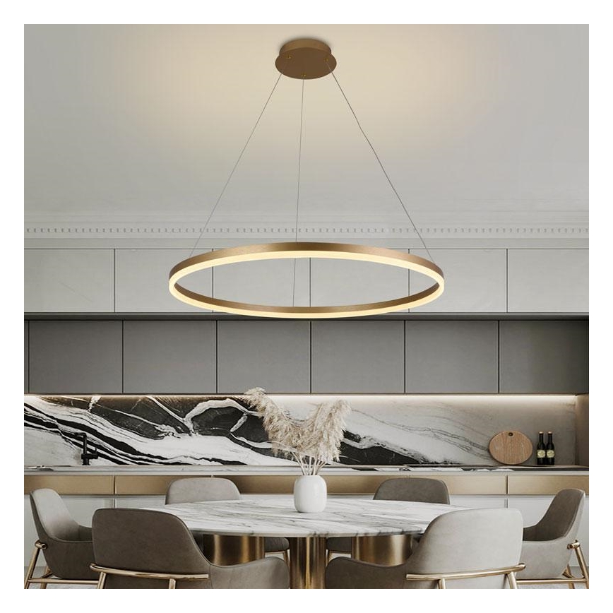 LED pendel dæmpbar LED/55W/230V 3000-6500K diameter 80 cm + fjernbetjening
