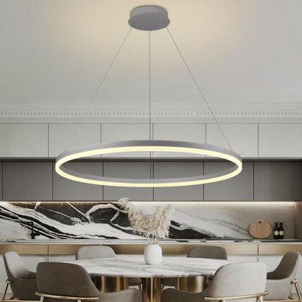 LED pendel dæmpbar LED/55W/230V 3000-6500K diameter 80 cm + fjernbetjening