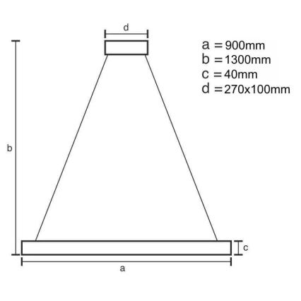 LED pendel dæmpbar LED/55W/230V 3000-6500K + fjernbetjening