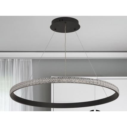 LED pendel dæmpbar LED/55W/230V 3000-6500K diameter 80 cm + fjernbetjening