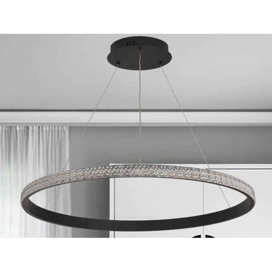 LED pendel dæmpbar LED/55W/230V 3000-6500K diameter 80 cm + fjernbetjening