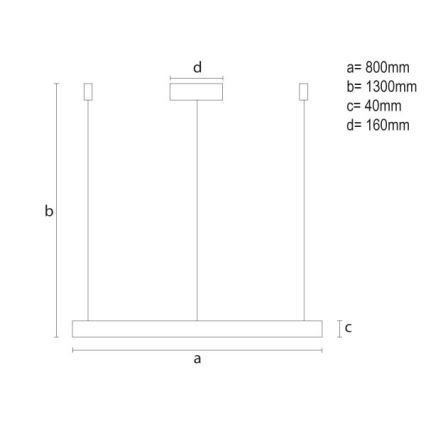 LED pendel dæmpbar LED/55W/230V 3000-6500K + fjernbetjening