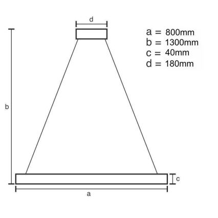 LED pendel dæmpbar LED/55W/230V 3000-6500K guldfarvet + fjernbetjening