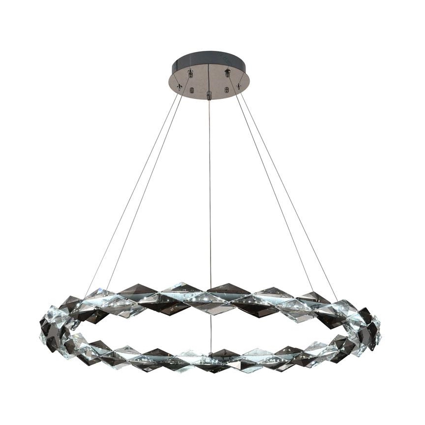 LED Krystalpendel dæmpbar LED/55W/230V 3000-6500K skinnende krom + fjernbetjening