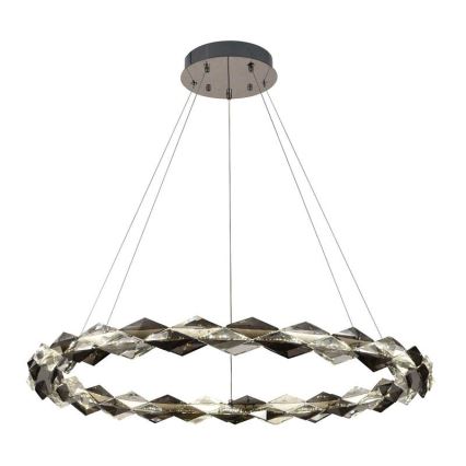 LED Krystalpendel dæmpbar LED/55W/230V 3000-6500K skinnende krom + fjernbetjening