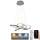 LED pendel dæmpbar LED/65W/230V 3000-6500K diameter 48 cm grå + fjernbetjening