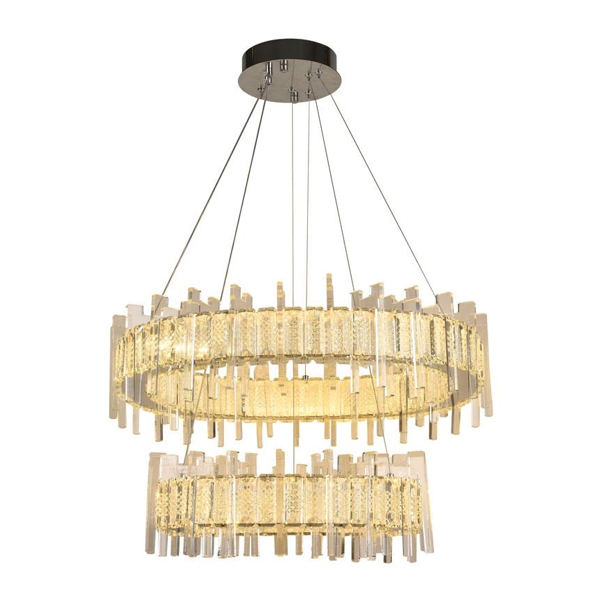 LED Dæmpbar krystal pendel på snor LED/65W/230V 3000-6500K + fjernbetjening