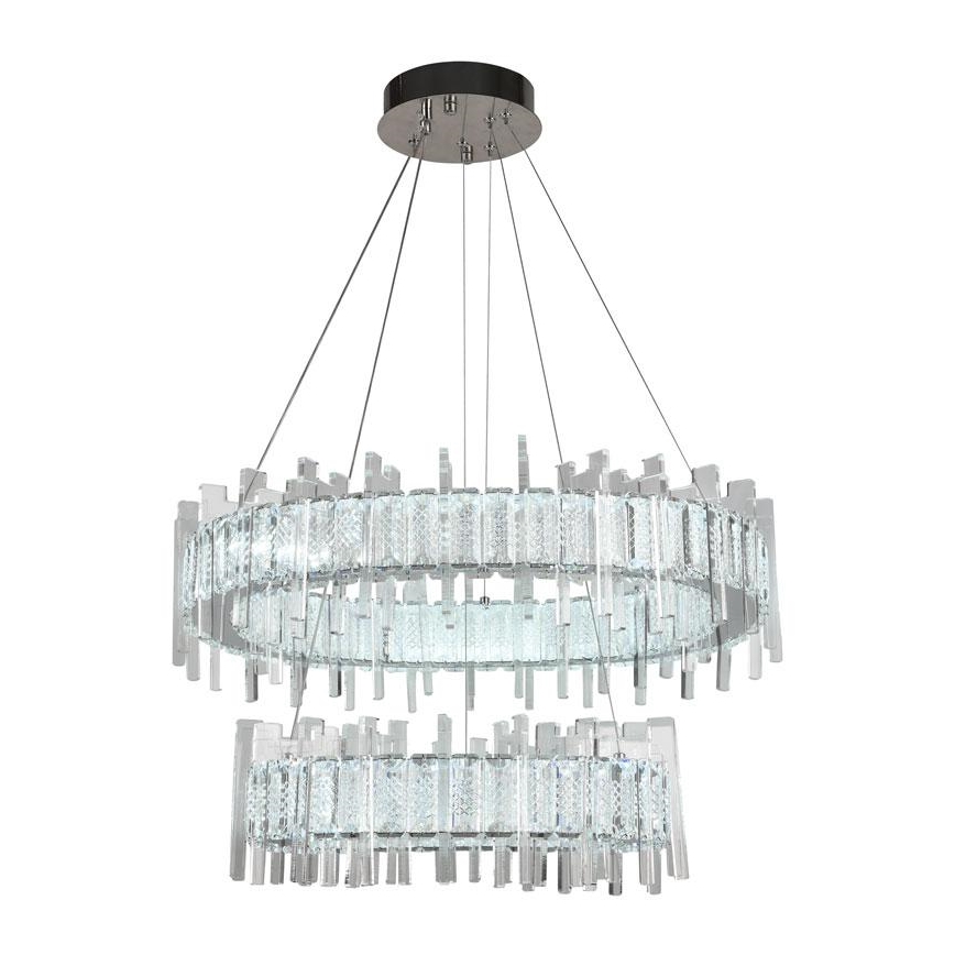 LED Dæmpbar krystal pendel på snor LED/65W/230V 3000-6500K + fjernbetjening