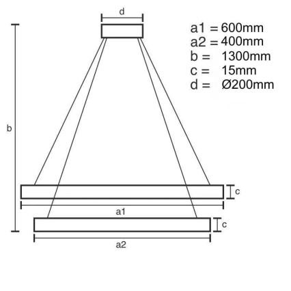 LED pendel dæmpbar LED/65W/230V 3000-6500K + fjernbetjening