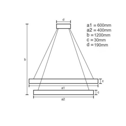 LED pendel dæmpbar LED/65W/230V 3000-6500K + fjernbetjening